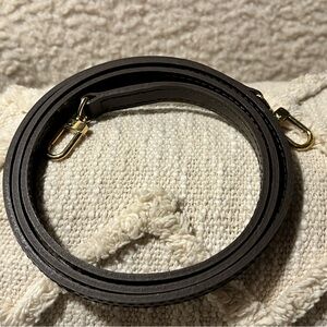 Louis Vuitton Dark Brown Leather Strap with Gold Hardware